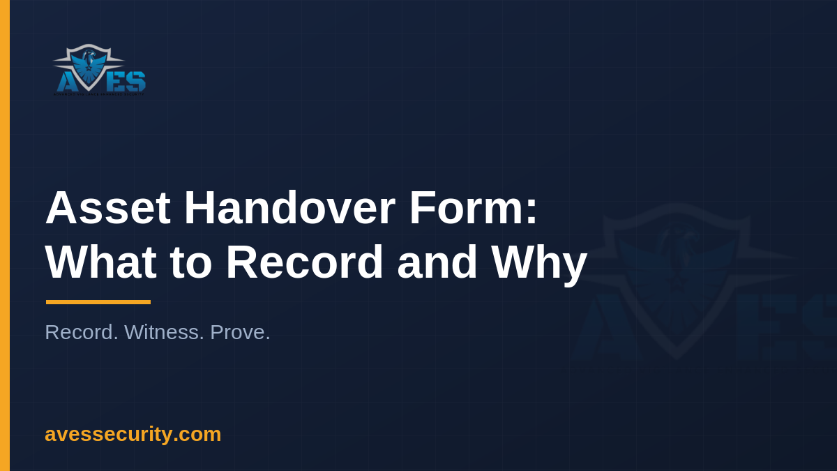 Asset Handover Form: What to Record and Why It Matters