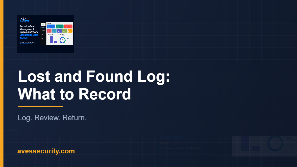 Lost and Found Log: What to Record and Why It Matters