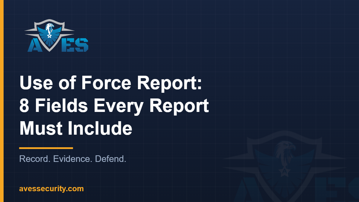 use of force report