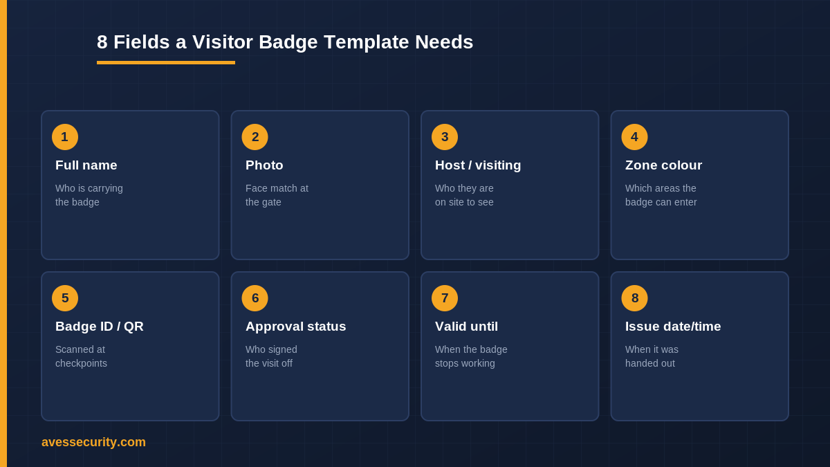 8 fields a visitor badge template needs